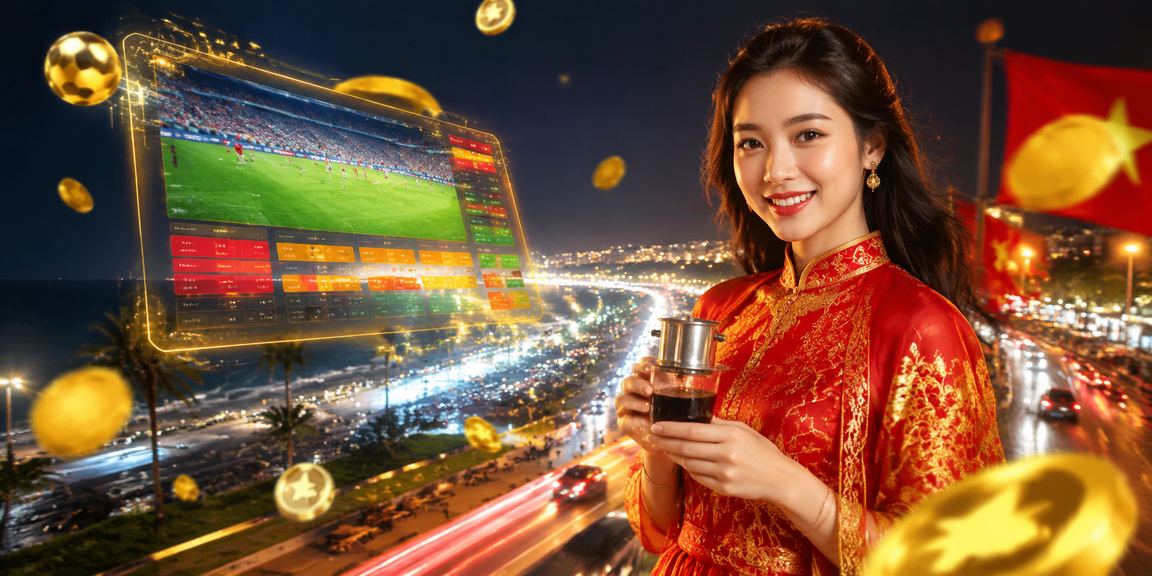 Người chơi thư giãn xem cá cược tại Phan Thiết với ly cà phê